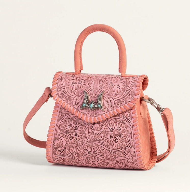 Myra Loyal West Leon Mini Handle Purse in Pink