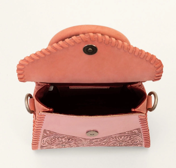 Myra Loyal West Leon Mini Handle Purse in Pink