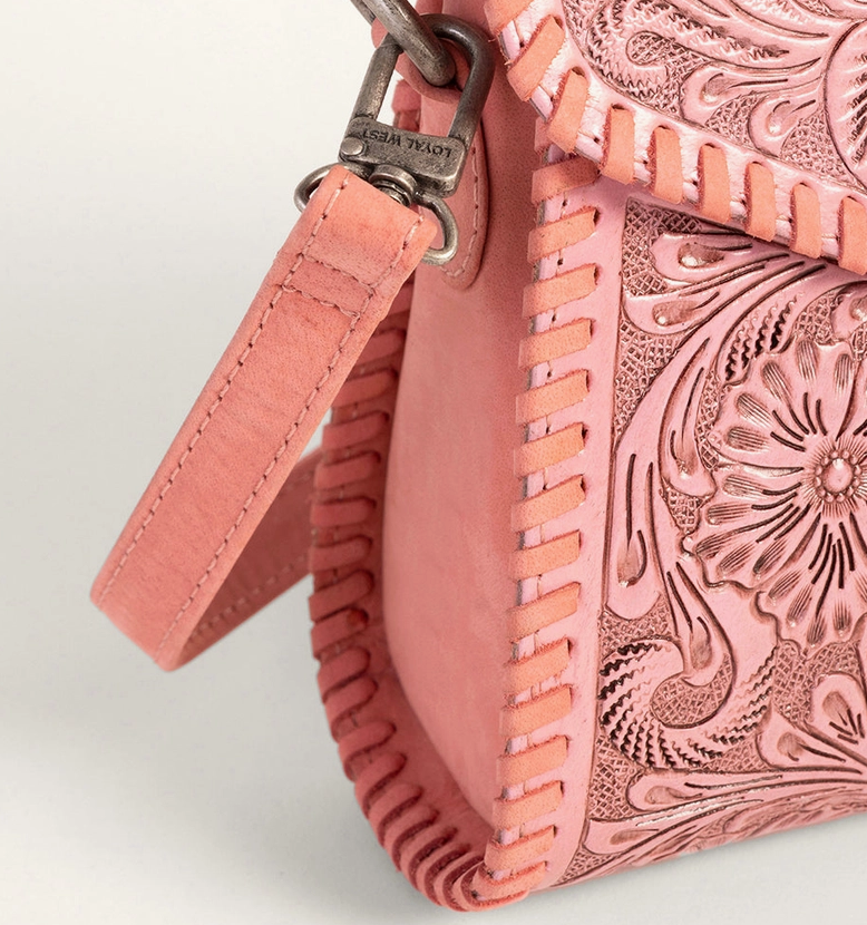 Myra Loyal West Leon Mini Handle Purse in Pink