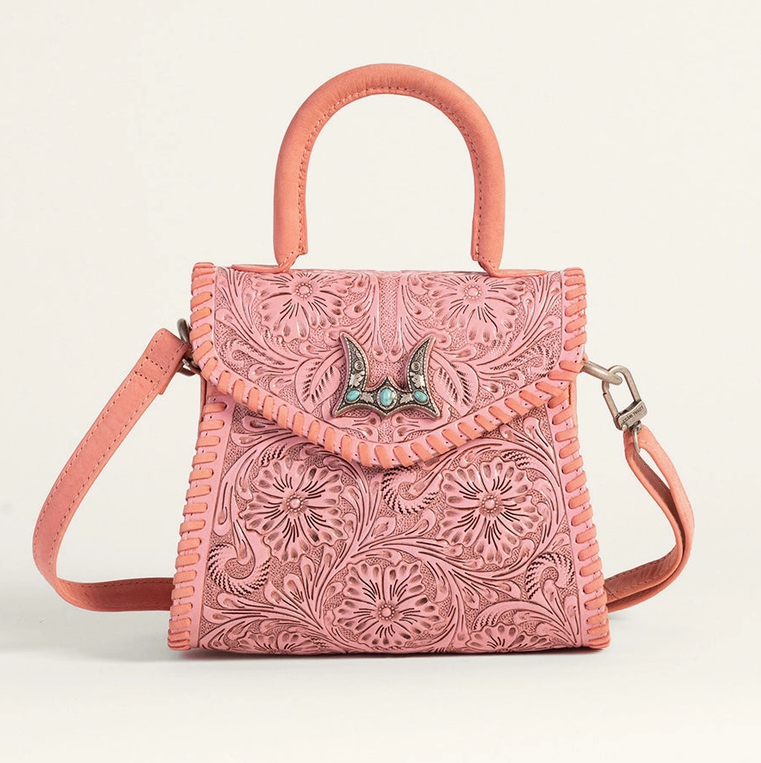 Myra Loyal West Leon Mini Handle Purse in Pink