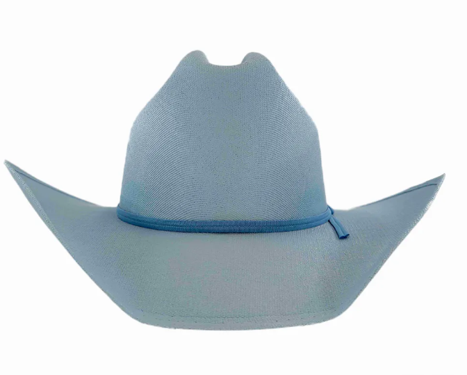 American Hat Makers Pioneer Baby Blue Straw Cowboy Hat