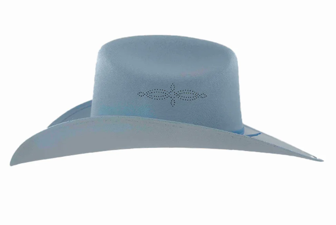 American Hat Makers Pioneer Baby Blue Straw Cowboy Hat