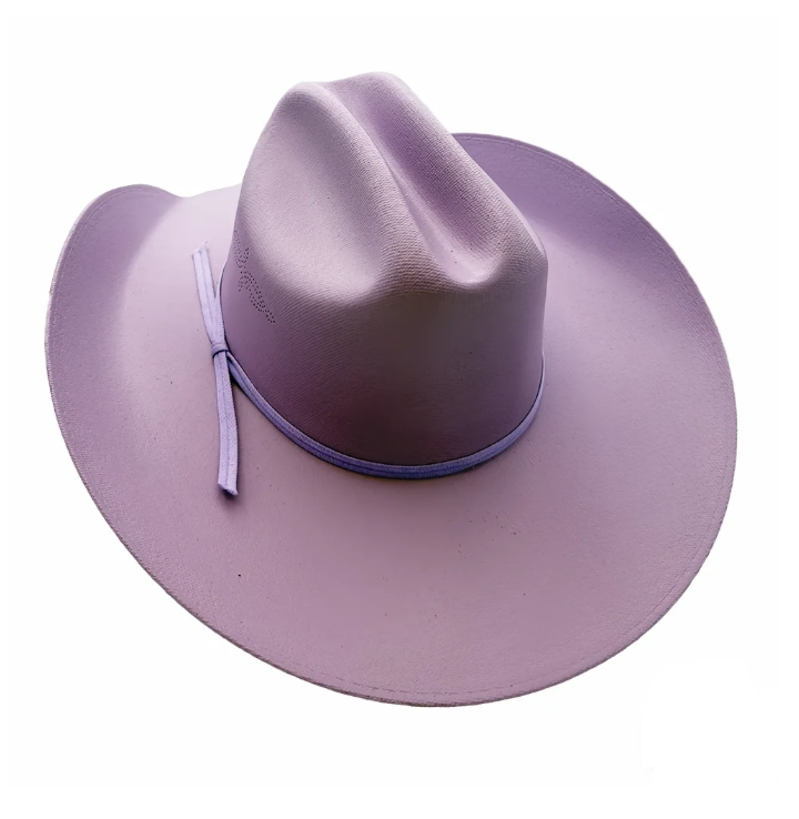 American Hat Makers Pioneer Lilac Straw Cowboy Hat