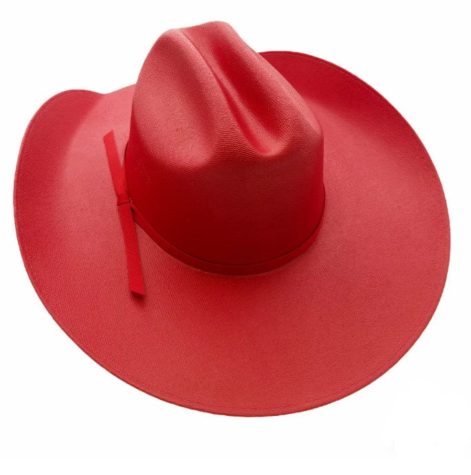 American Hat Makers Pioneer Red Straw Cowboy Hat
