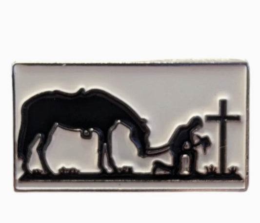 American Hat Makers Praying Cowboy Hat Magnet