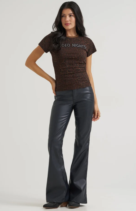 Wrangler 112390313 Lainey Wilson X Brown Leopard Rodeo Nights Tee
