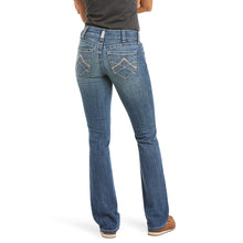 Load image into Gallery viewer, Ariat Ladies 10017217 R.E.A.L. Mid Rise Icon Stackable Straight Leg Jeans Rainstorm
