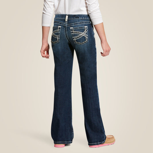 Ariat 10025984 Girls Stretch Fit Boot Cut Jeans