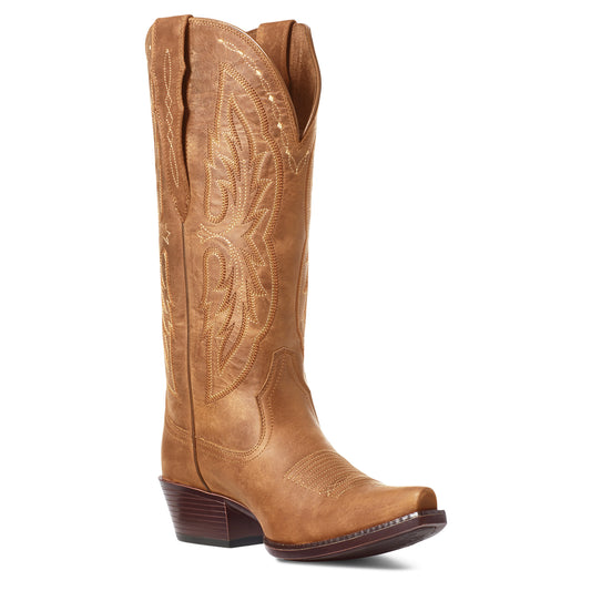 Ariat Ladies 10036047 Heritage X Toe Elastic Wide Calf Western Boot