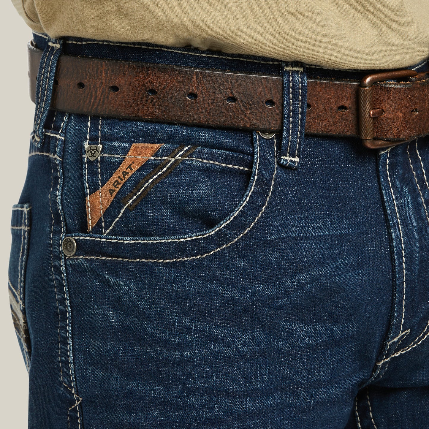 Ariat MEN'S M5 Straight Stretch Remming Stackable Straight Leg Jeans in Ford 10040746