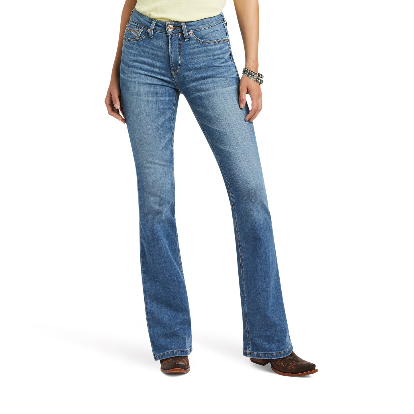 Ariat Ladies R.E.A.L. Mid Rise Arrow Fit Jocelyn Boot Cut Jeans 10039602