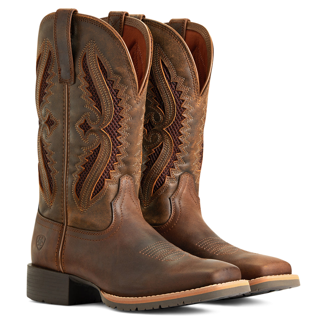 Ariat Ladies 10040411 Hybrid Rancher VentTek 360° Western Boots in Distressed Brown/Truffle