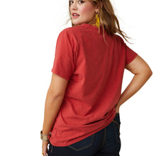 Load image into Gallery viewer, Ariat Ladies REAL Horizon T-Shirt in Aura Orange Heather 10043419
