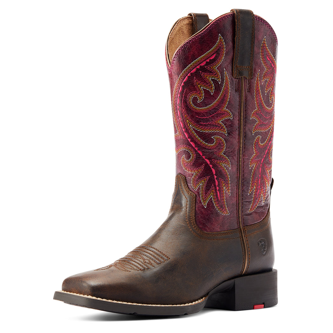 Ariat Ladies 10044433 Round Up Back Zip Western Boots