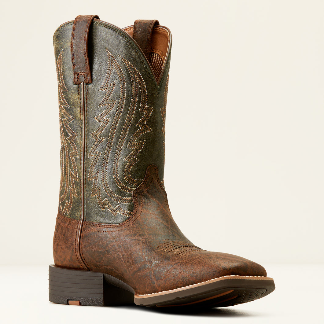 Ariat Mens 10050935 Sport Big Country Western Boots in Elephant Print/Forest Green