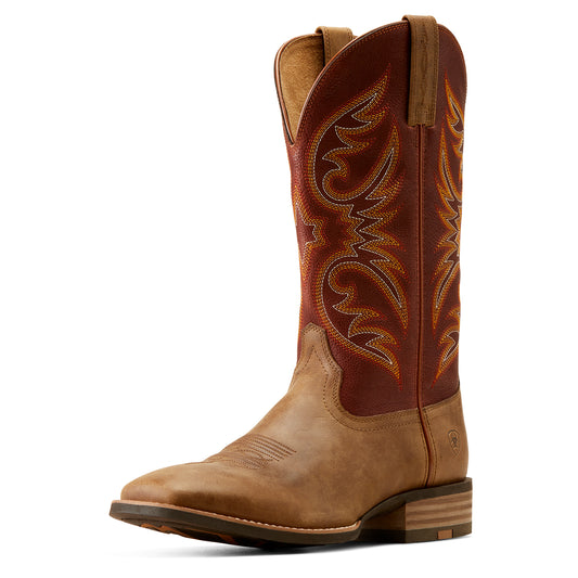 Ariat Mens 10050937 Ricochet Cowboy Boots Sandstorm/Roasted Chestnut