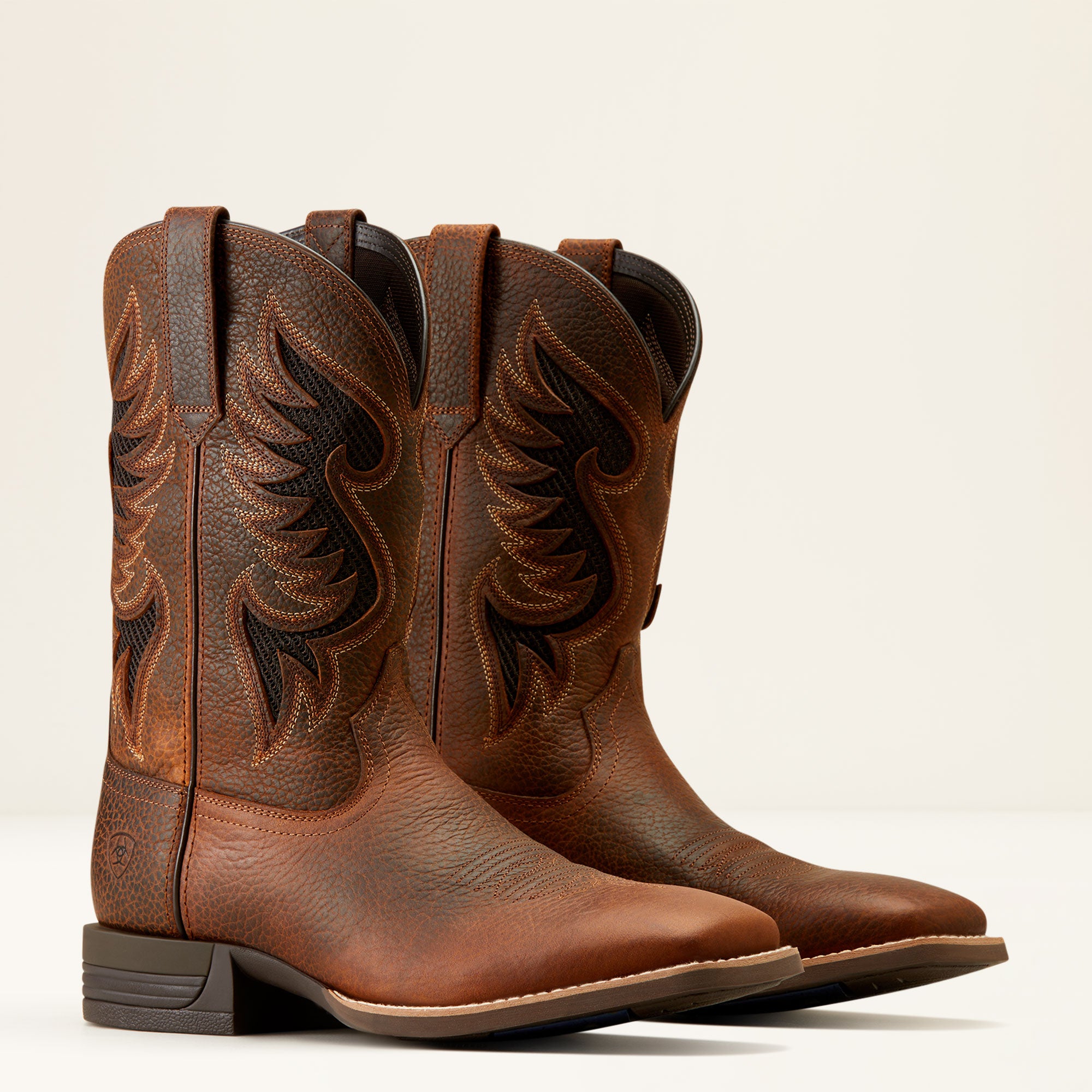 Ariat Men's Hookin Horns Western Boot - Full Grain Leather, ATS Technology