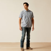 Load image into Gallery viewer, Ariat Mens 10051540 Mack Stretch Modern Fit Shirt in Chambray Blue
