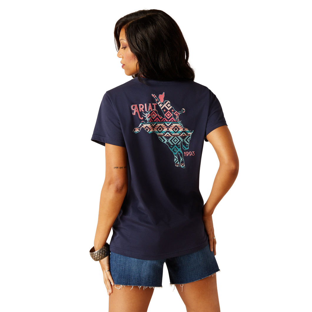 Ariat Ladies Bronco T-Shirt 10048644 in Navy