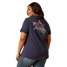 Load image into Gallery viewer, Ariat Ladies Bronco T-Shirt 10048644 in Navy
