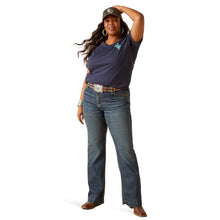 Load image into Gallery viewer, Ariat Ladies Bronco T-Shirt 10048644 in Navy
