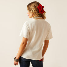Load image into Gallery viewer, Ariat Ladies Happy Trails Rodeo Quincy T-Shirt 10048671 in Vanilla Ice
