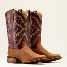 Load image into Gallery viewer, Ariat Ladies 10051023 San Angelo VentTEK 360 Western Boots in Tooled Toasted Almond &amp; Aged Merlot

