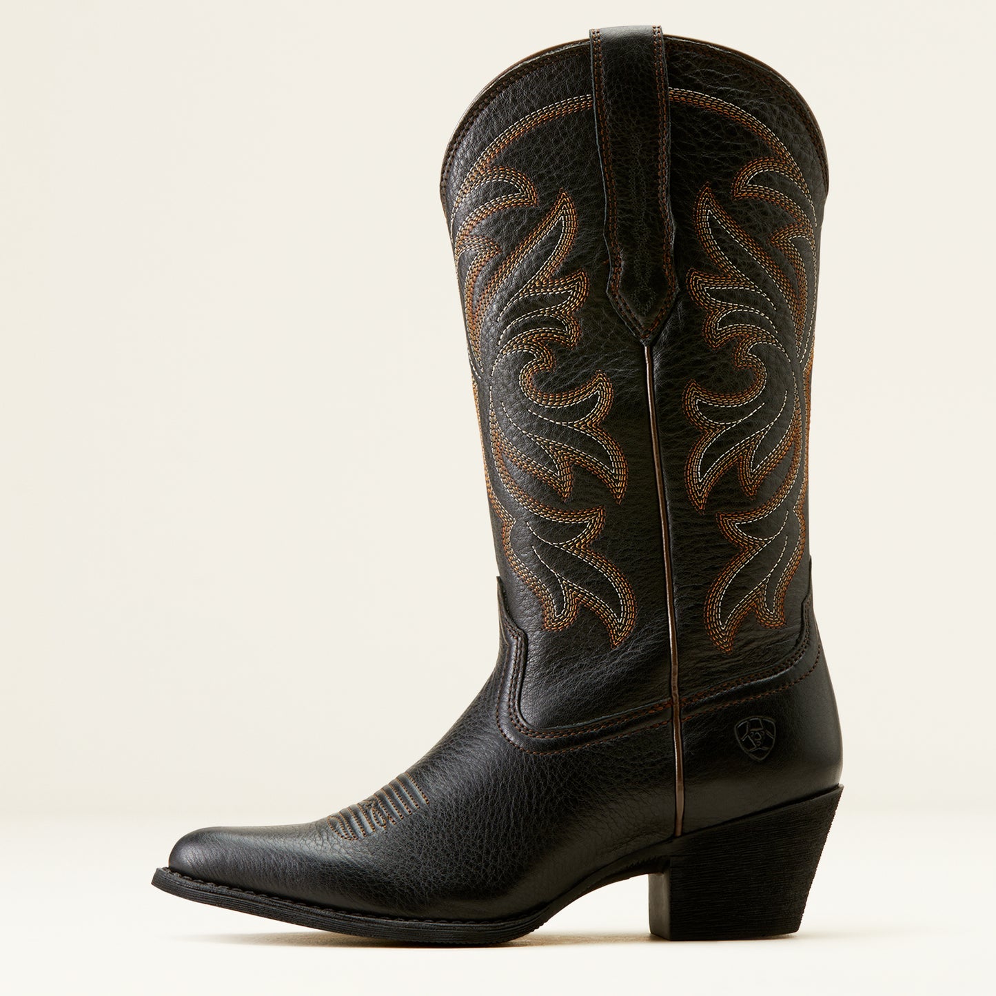 Ariat Ladies 10051050 Heritage J Toe Stretch Fit Black Deertan Western Boot