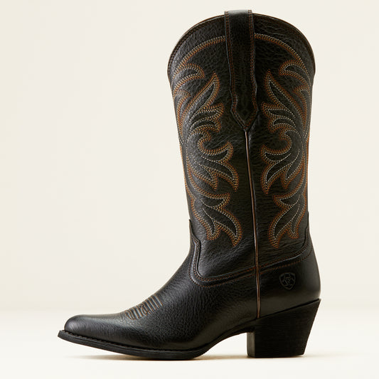 Ariat Ladies 10051050 Heritage J Toe Stretch Fit Black Deertan Western Boot