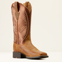 Load image into Gallery viewer, Ariat Ladies 10051066 Round Up Ruidoso Western Boots in Pearl/Burnished Chestnut
