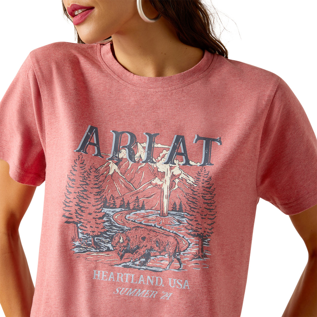 Ariat Ladies Souvenir T-Shirt in Garnett Heather 10051295