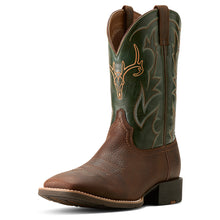 Load image into Gallery viewer, Ariat Mens 10061187 Sport Outdoor Cowboy Boots om Brown Oiled Rowdy/Tack Green
