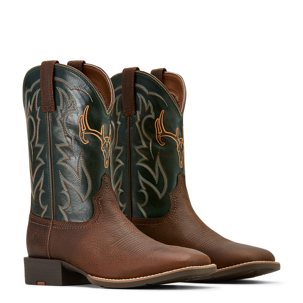 Ariat Mens 10061187 Sport Outdoor Cowboy Boots om Brown Oiled Rowdy/Tack Green