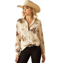 Load image into Gallery viewer, Ariat Ladies Homestyle Shirt 10058540 in Roundup Print
