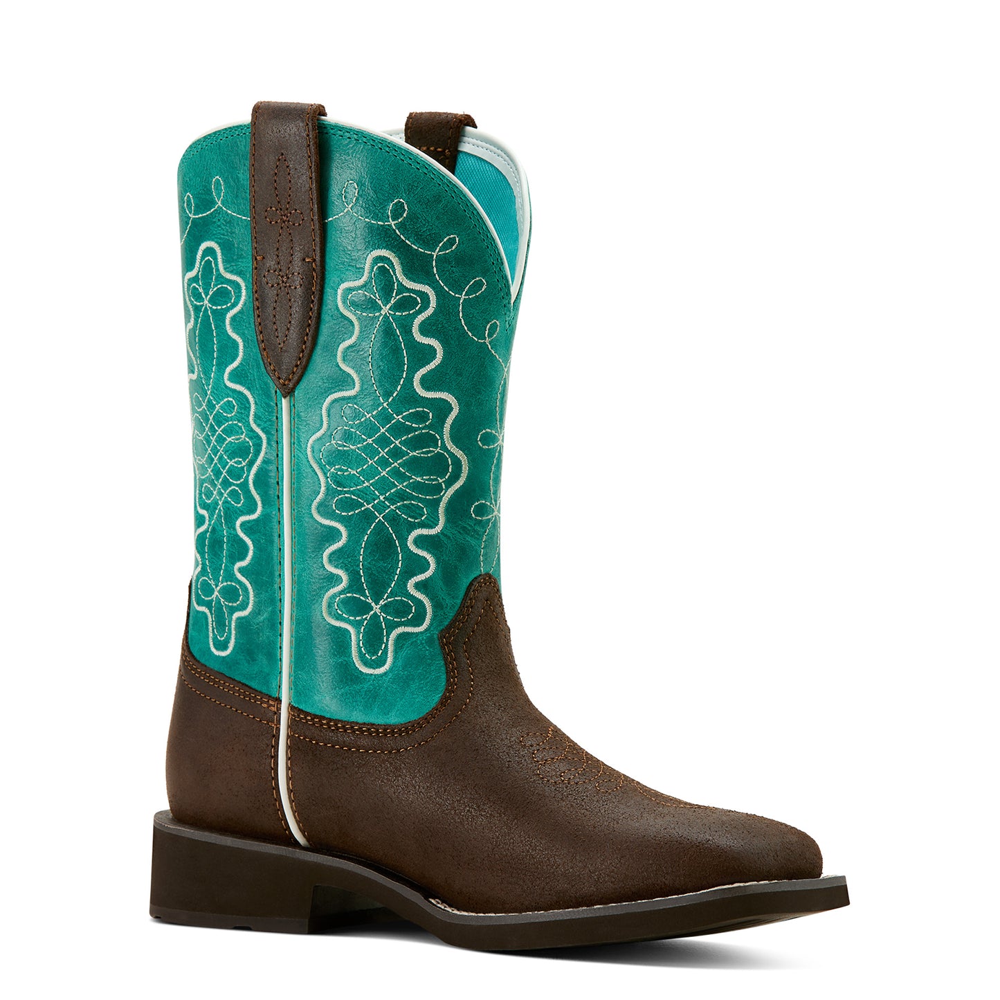 Ariat Ladies 10061203 Callie Western Boots in Worn Hickory and Distressed Turquoise
