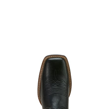 Load image into Gallery viewer, Ariat Ladies 10061222 Round Up Wide Square Toe Stretch Fit Western Boots in Black DeerTan
