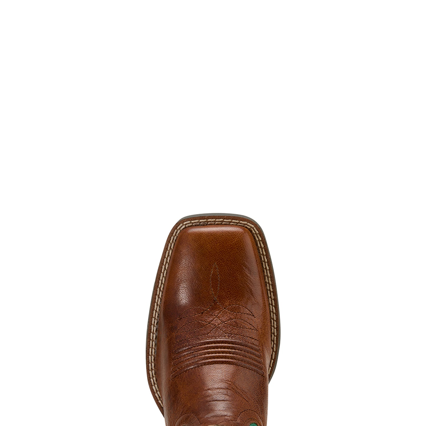 Ariat Ladies 10061223 Round Up Wide Square Toe Stretch Fit Western Boots in Arizona Brown & Jade
