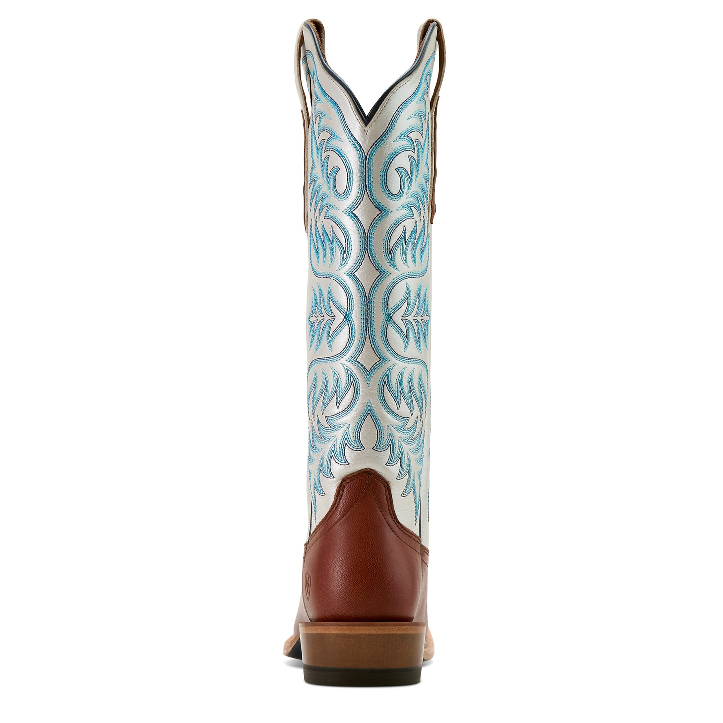 Ariat Ladies 10061329 Futurity Blanche Western Boots in Dark Cognac & Pearly White