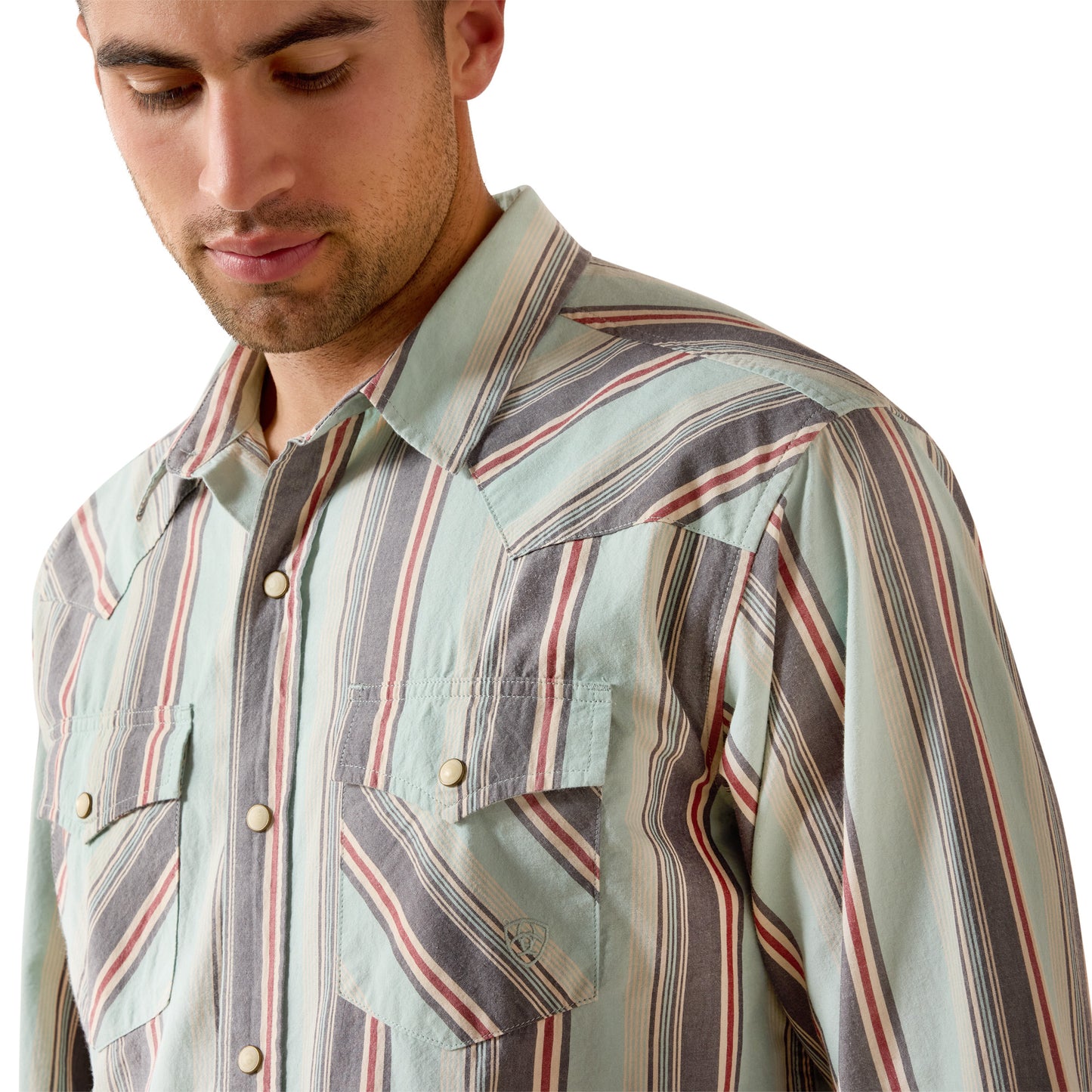 Ariat Mens Hesperus Western Shirt 10071089 in Aqua