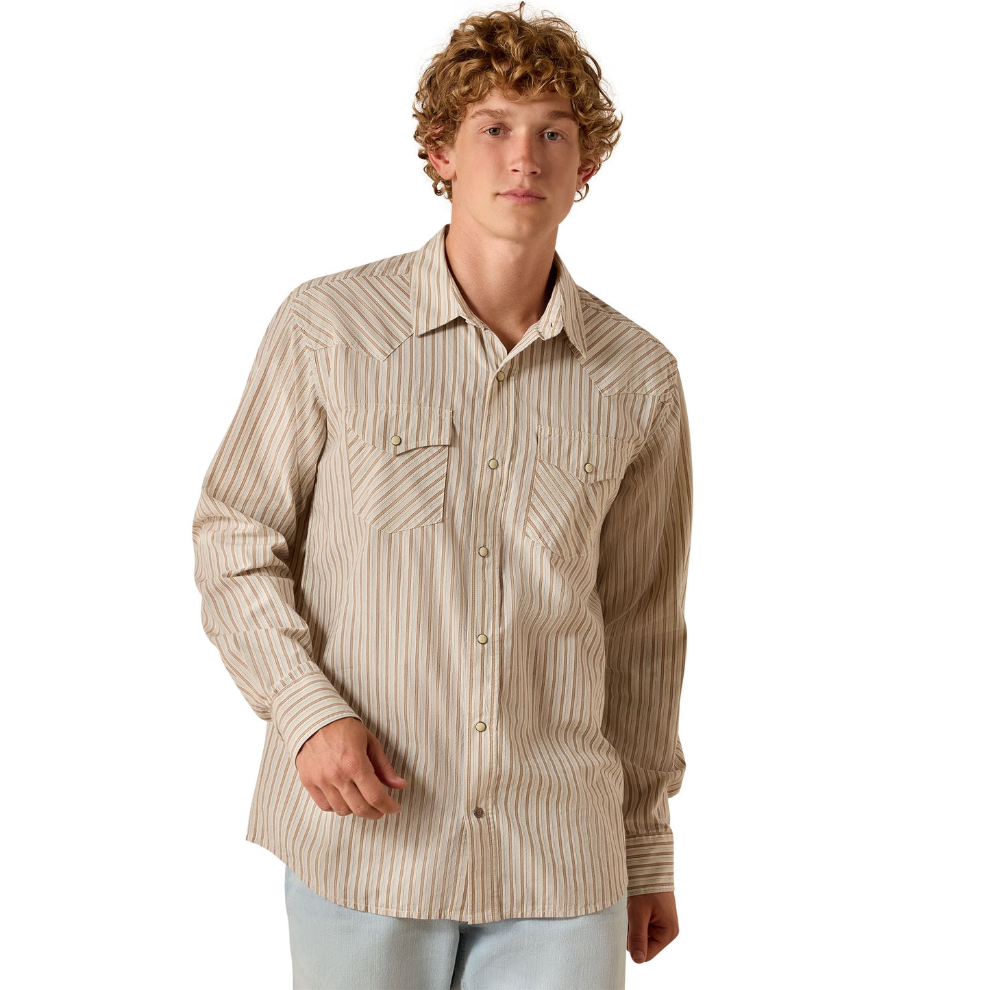Ariat Mens Hesper Western Shirt 10071090 in Sandshell