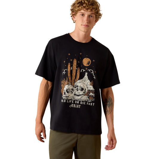 Ariat Mens 10071097 Wild Life Boxy T-Shirt  in Black