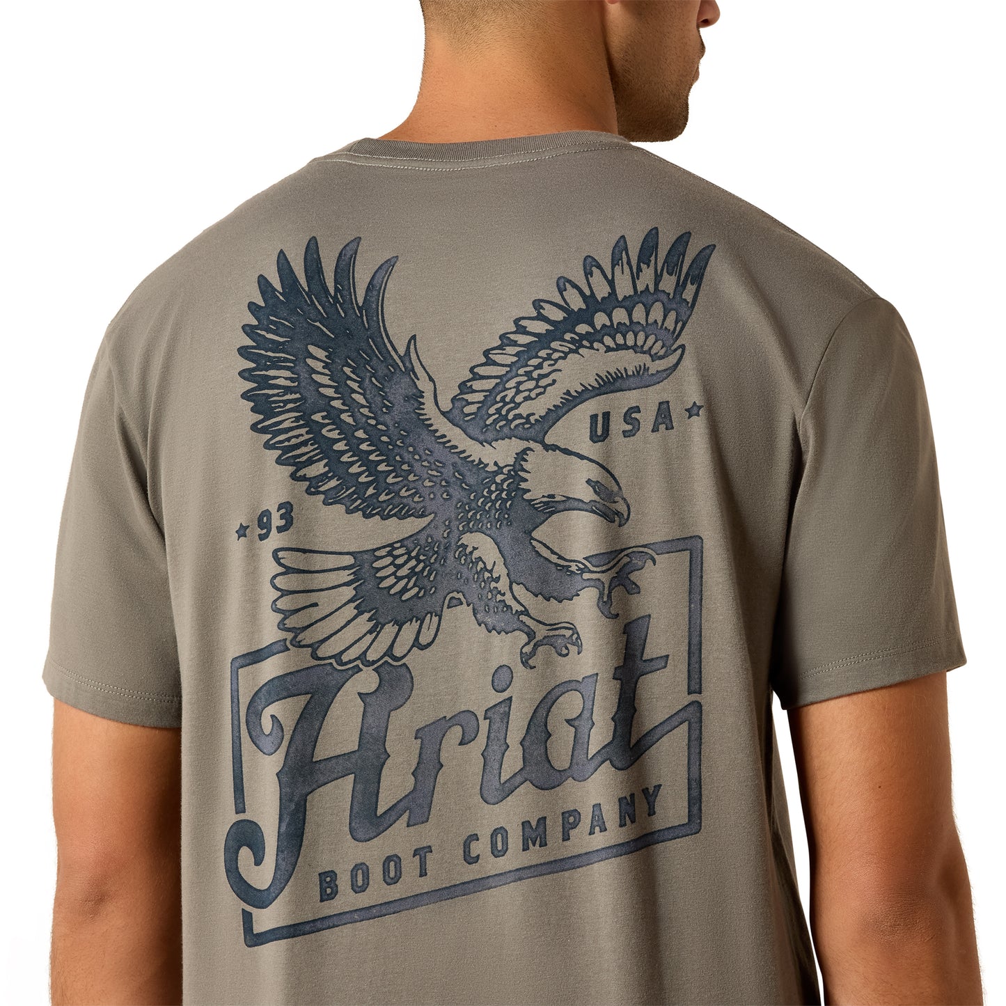 Ariat Mens 10071193 Patriot Classic Fit T-Shirt in Smoked Pearl