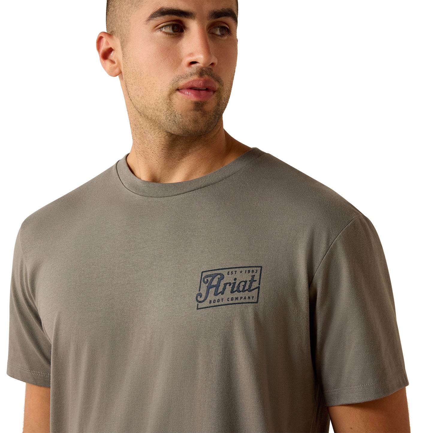 Ariat Mens 10071193 Patriot Classic Fit T-Shirt in Smoked Pearl