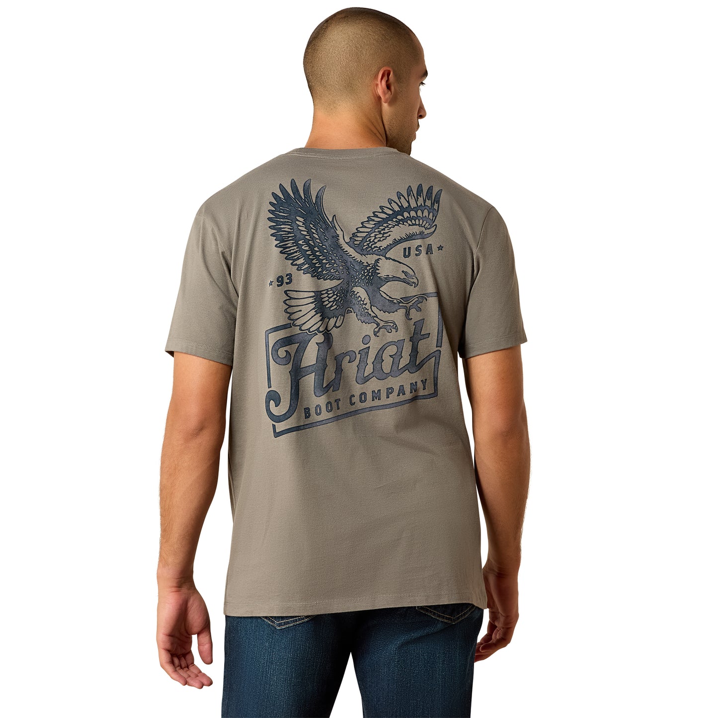Ariat Mens 10071193 Patriot Classic Fit T-Shirt in Smoked Pearl