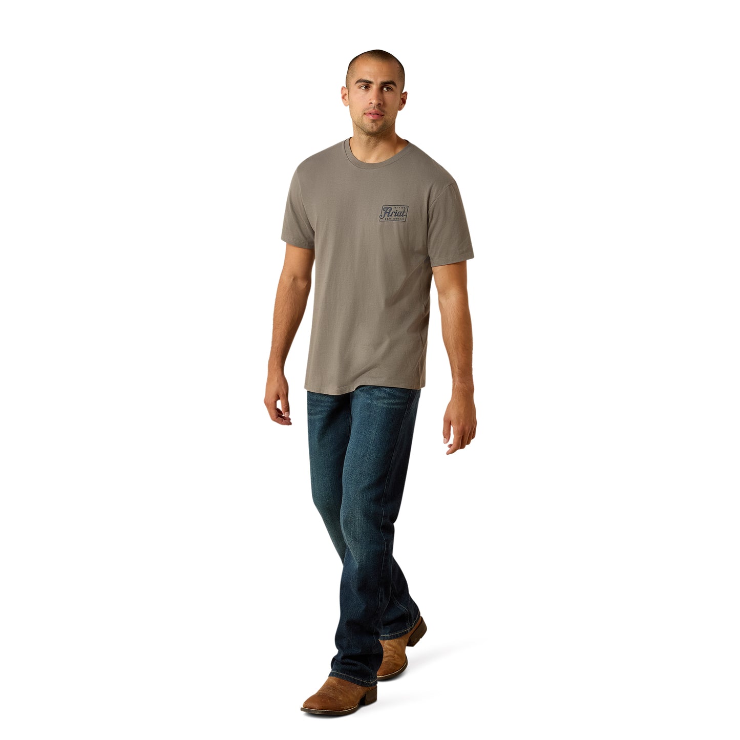 Ariat Mens 10071193 Patriot Classic Fit T-Shirt in Smoked Pearl