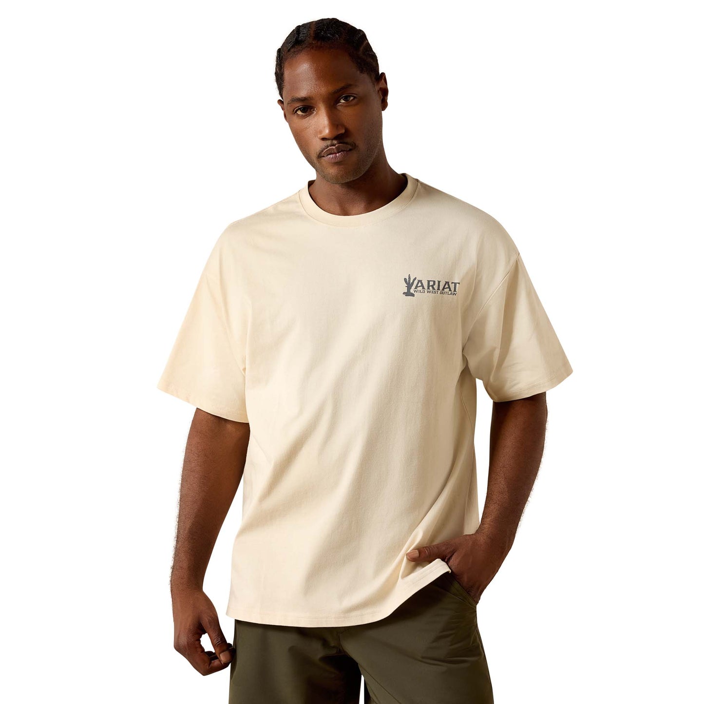 Ariat Mens 10071647 The Wicked Boxy T-Shirt in Sandeshell