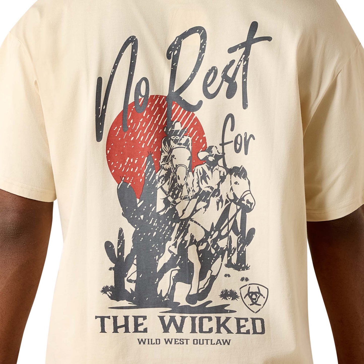 Ariat Mens 10071647 The Wicked Boxy T-Shirt in Sandeshell