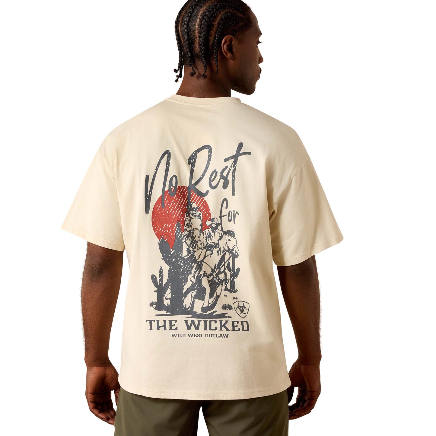 Ariat Mens 10071647 The Wicked Boxy T-Shirt in Sandeshell