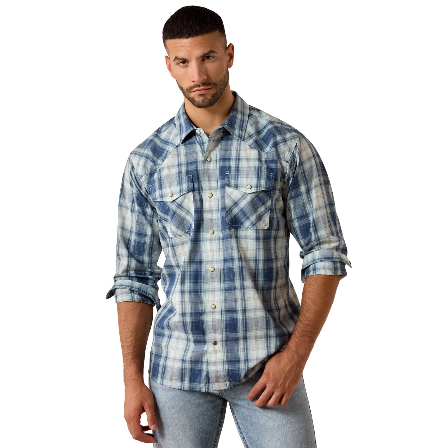 Ariat Mens Retro Heathcliff Fitted Western Snap Shirt 10071737