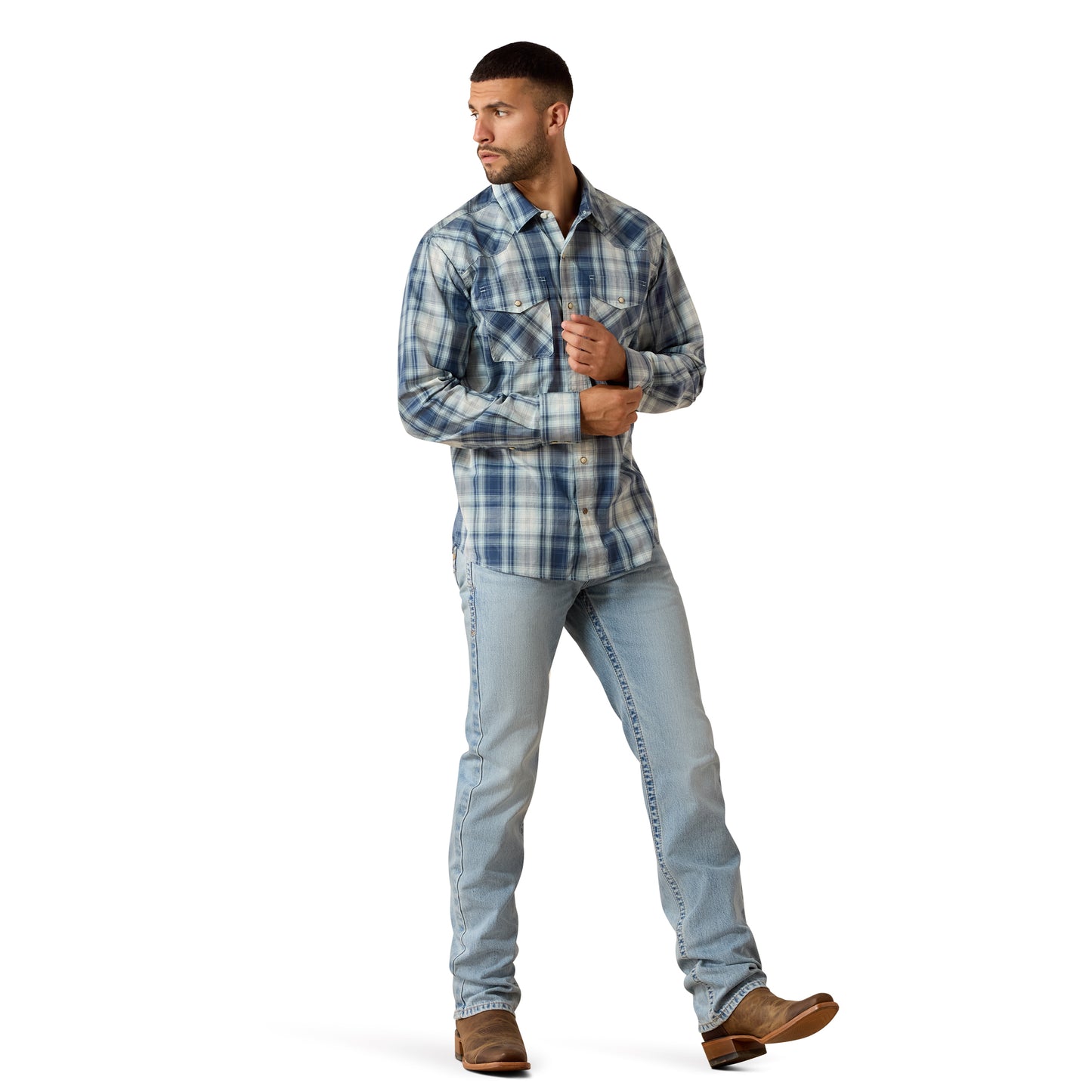 Ariat Mens Retro Heathcliff Fitted Western Snap Shirt 10071737